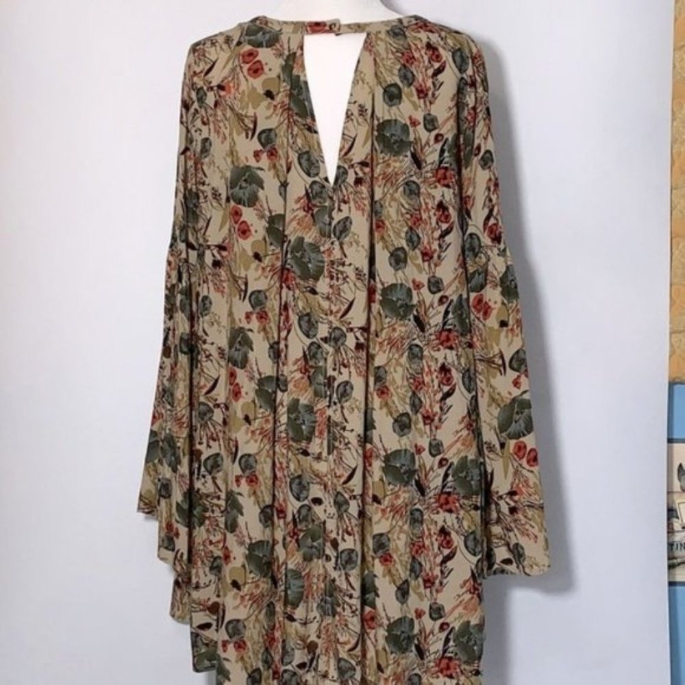 Umgee Floral Poppy Print A-Line Dress